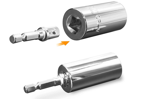 Universal Socket Wrench (7-19mm),Multi-Function Grip,Ratchet Tool Set,Power Drill Adapter
