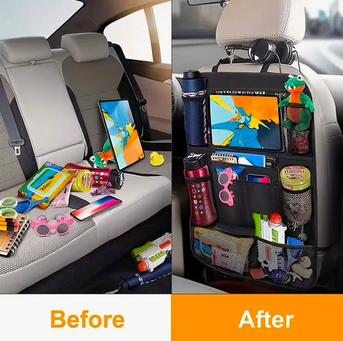 Backseat Car Organizer with 9 Storage Pockets