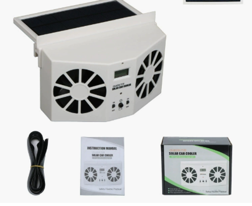 Solar Powered Car Exhaust Fan, Car Radiator Fan, Energy Saving Air Vent Radiator Air Purifiers