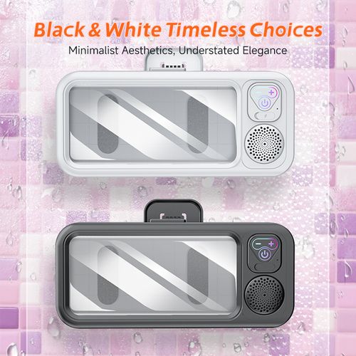 Shower Phone Holder Waterproof One-Touch Open Shower Phone Case Anti-Fog & Sensitive Touchscreen Bathroom Wall Phone Mount Stand Universal Fit for iPhone & Smartphones Gift for Men Women Pink
