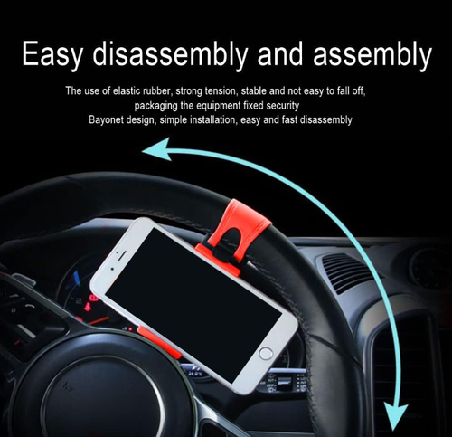 Car Steering Wheel Phone Mount,  Portable Electronic Device Mount
