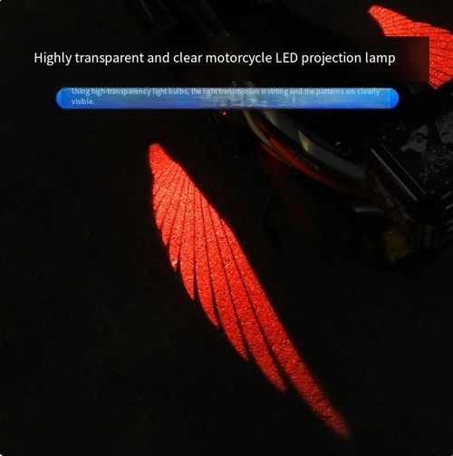 Universal Motorcycle Angel WingsGround Projection Light — Modified Chassis Welcome & Ambient Lighting — New Model Full-Vehicle Underglow Welcome Projector