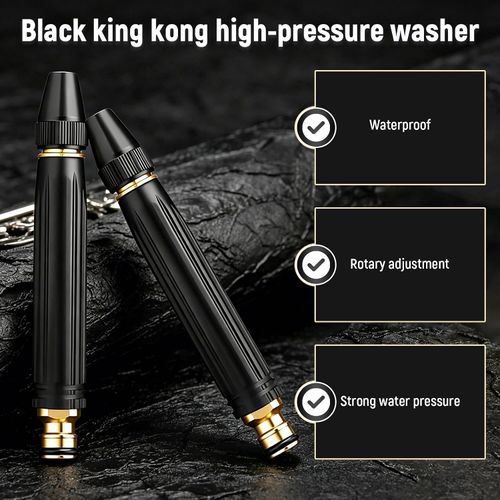 2026 Upgrade Heavy Duty High Pressure Hose Nozzle - Adjustable Booster Home High Pressure Car Wash Water Gun with Booster Nozzle, Portable Water Hose Nozzle Lawn, Garden, and Plant Watering