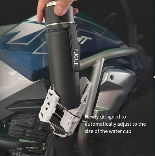 Universal Rotating & Adaptive Cup Holder for Bicycles, E-bikes, and Motorcycles (Hollow Design, No-Drill Installation)