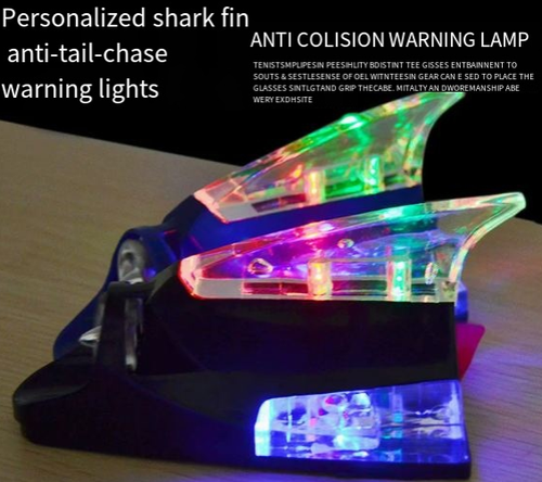 Automotive Shark Fin Wind-Powered Light — Flashing, Anti-Rear-End, Multi-Color LED Antenna Light. Wind-Powered, Wireless, Flashing Shark Fin Light. Roof Modification Warning Light — Multi-Color Streaming Effect, Wind-Powered, Anti-Rear-End Light (Universal Fit).
