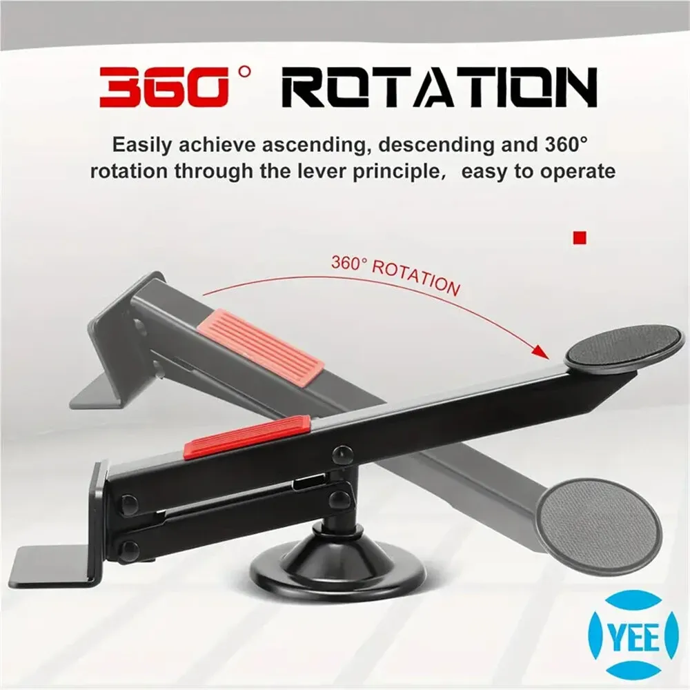 Heavy-Duty Swivel-Type Door and Board Lifter Door Lifter Installation Tool Drywall Lift Black
