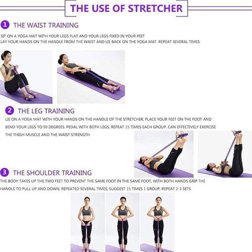 The new seated leg trainer comes with resistance bands, yoga handles, exercise equipment, and traction ropes.