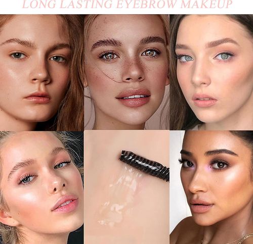 Eyebrow Gel, Brow Gel, Waterproof Eyebrow Gel Clear, Eyebrow Glue Transparent Long Lasting Sweat-Proof Smudgeproof Brow Fix Gel for Makeup, Natural Look Eyebrow Styling Repair All-Day Wear