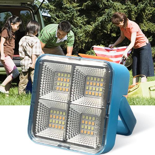 Multifunction Solar Work Light – Portable LED Camping Flashlight – Waterproof Rechargeable Light for Construction Sites, Workshops, Garages, and Car Repairs