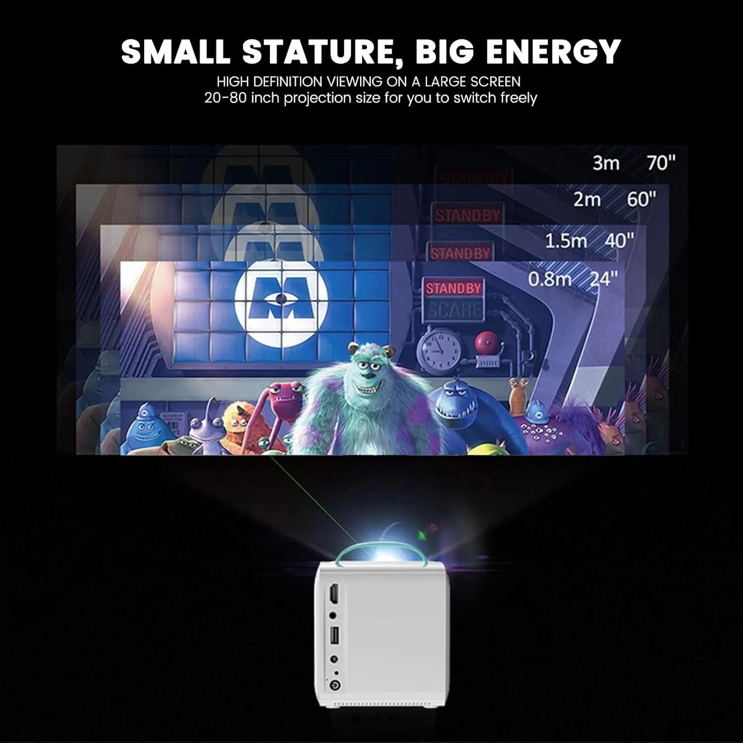 Portable Mini Projector for Home Use