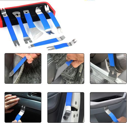 Kit de Herramientas para Extraer Molduras de Coche,Juego de Palancas para Sacar Grapas y Fijadores de Automóvil | 1 Juego Para Reparación Instalación De Detallado Automotriz Tapicería Audio