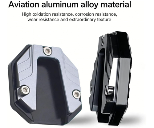Aluminum Alloy Side Stand Extension Pad,Parking Aid Accessory with Hexagon Wrench