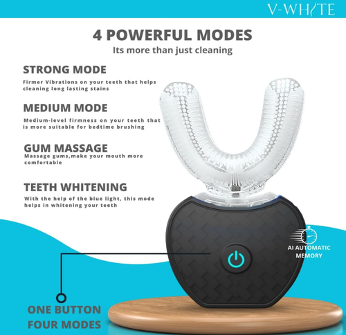Ultrasonic U Shaped Auto Brush for Adults - Automatic Toothbrush