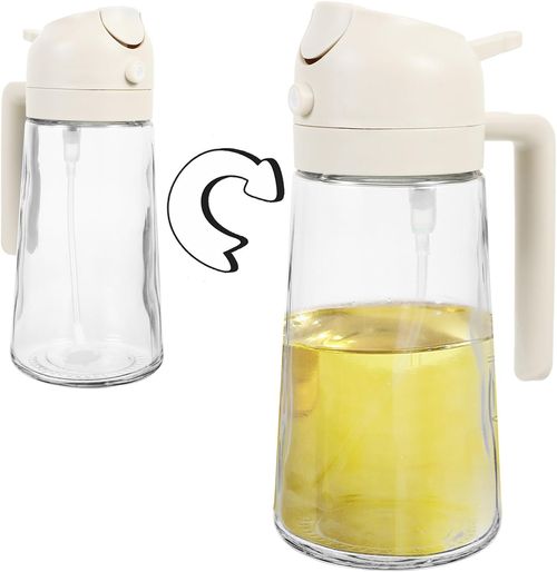 olive oil spray bottle cooking oil sprayer can spritzer air fryer er Baking Dispenser pump Pourer pp white glass bottle foggy