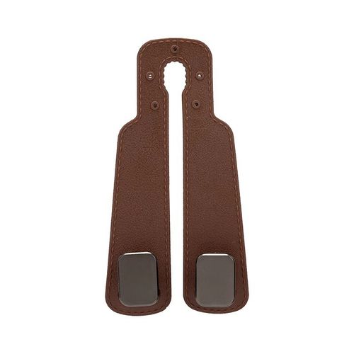 Multifunctional Dual-Hook Car Seat Mount with Phone Holder and Split Storage – Suede-Finish Interior Accessory