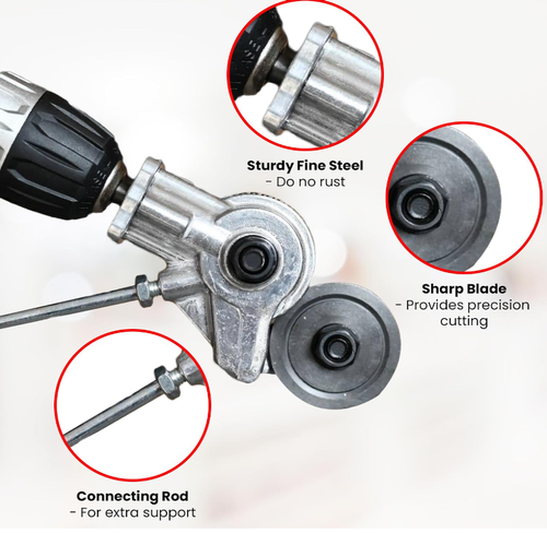 New Metal Nibbler Drill Attachment, Electric  Battery Universal Drill Shears, Drill Plate Cutter Attachment, Metal Cutter Sheet Drill Attachment for Metal Cutting