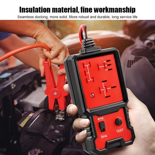 Electronic Relay Tester 12V Car Battery Checker with Clips Auto Relay Diagnostic Tool