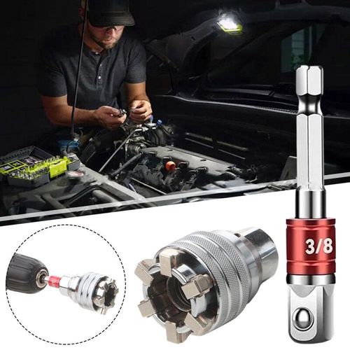 Upgrated Universal Socket Wrench Tool, Self-Adjusting Universal Fit Socket, Ideal for Automotive Repair Home Maintenance Construction Tight Space Work
