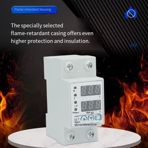 40A63A Rail-Mounted OverUnder Voltage Protection Relay, Industrial Current Limiting Ammeter Rail-Mounted Protection Device, Overcurrent Limiting Industrial Instrument