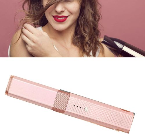 Hair Straightener Flat Iron, Cordless Quickly Heating Rollers Hair Curlers Hair Curling Iron Hot Tools Flat Iron for Girls Women(Pink)