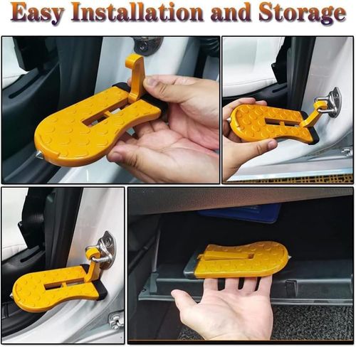 Multifunctional Universal U Shaped Hook Pedal, Mini Foot Pedal Ladder with Safety Hammer Function