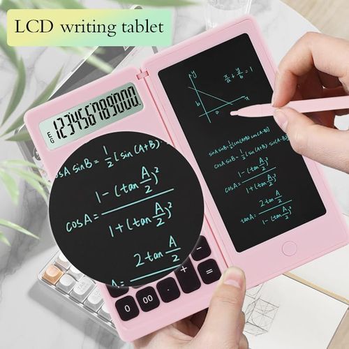 Multifunctional Rechargeable Calculator with Writing Tablet