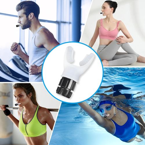Breathe Trainer,Muscle Trainer,Portable Adjustable Trainer for and Muscular Exercise - Suitability Running Daily Fitness Training, Easy to Clean,Clean for All Adults（White）