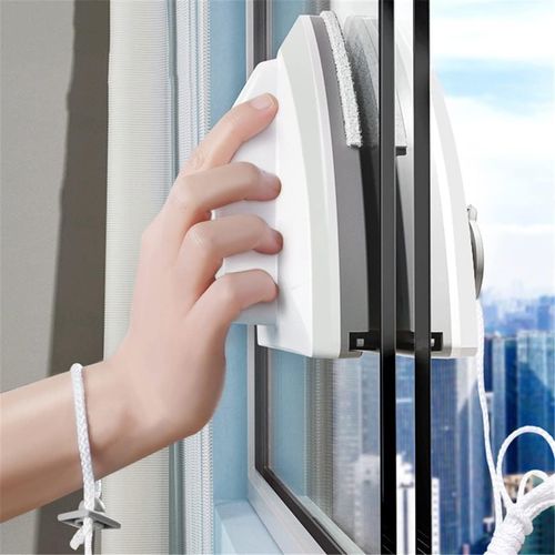 Magnetic Window Cleaner Glass Wiper Window Cleaner Double-Side Magnetic Glass Cleaning Tool Suitable for Single with Thickness of 3-10mm