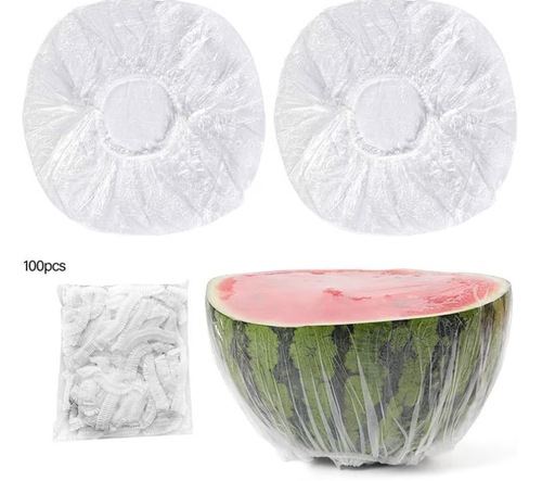 500 Pack Food Bowl Covers Kitchen Storage Lids Fresh Keeping Caps Food Storage Covers Plastic Wrap Bowl Covers for Food Storage
