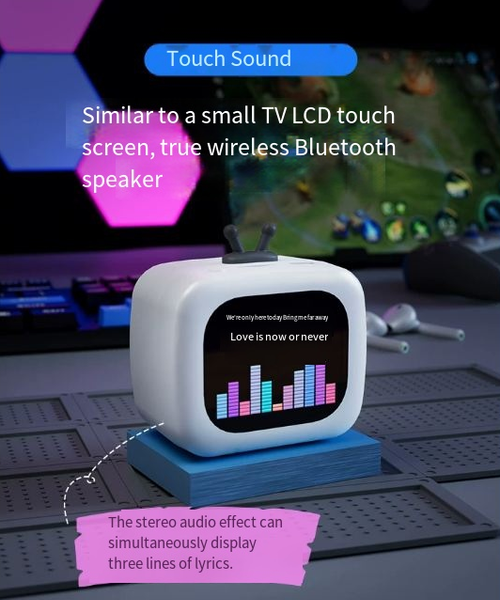 New SU7 Electronic Pet Bluetooth Speaker — Featuring a Touchscreen Display with Real-time Lyrics. This Multifunctional Desktop Speaker supports hands-free calling, alarms, calendars, weather updates, and a calculator. A charming and adorable desktop companion, the SU7 boasts a full-screen touch interface for lyrics playback, making it a high-style decorative piece that combines aesthetics with utility.