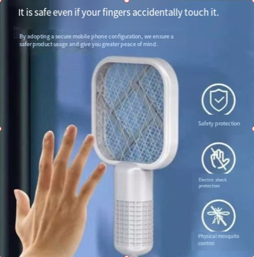 New Compact & Multifunctional Electric Mosquito Swatter — Mini USB-Rechargeable Mosquito Trap, Fly Swatter, and Repellent Device