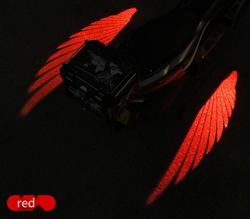 Universal Motorcycle Angel WingsGround Projection Light — Modified Chassis Welcome & Ambient Lighting — New Model Full-Vehicle Underglow Welcome Projector