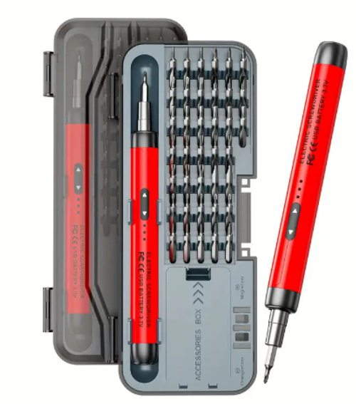 46-in-1 Precision Electric Screwdriver: Silent Operation, High Torque, Rechargeable Home Repair Tool Rechargeable Compact Electric Screwdriver Set: Silent, Long-Lasting Battery Life—A Versatile Precision Repair Essential High-Torque Mini Electric Screwdriver: 46-in-1 Kit—Specially Designed for Home Electronics Disassembly and Repair