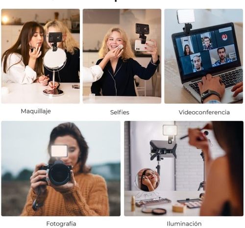 Ring Light Selfie for Mobile Phone Rechargeable LED Camera Light for Video Shooting, Laptop Lamp for Video Conferencing (White Light 3 Levels