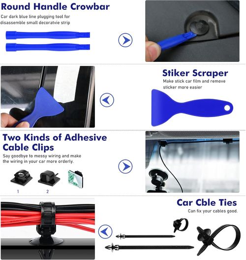 Car Retainer Body Clips Set, Blue
