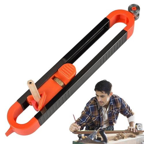 Wood Scribe Tool,Adjustable Precise Profile Gauge Ruler with Lock - Carpenter Scribing Accessories for Copying Angles Odd Shapes, DIY Construction Woodwork