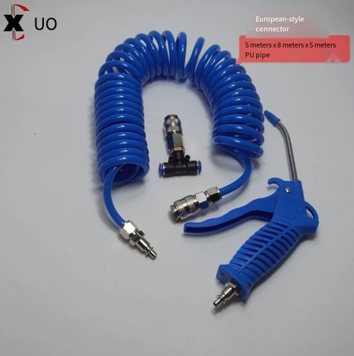 Manufacturer Supply: Air Blow Gun Kit — Includes 5-Meter PU Air Hose (8mm Outer Diameter). Heavy-Duty Dust Blower Gun (Truck-Specific Design) with Plastic Nozzle. Complete Set with PE Tubing and 8mm O.D. PU Hose. Pneumatic Air Blow Gun Accessories for Trucks.