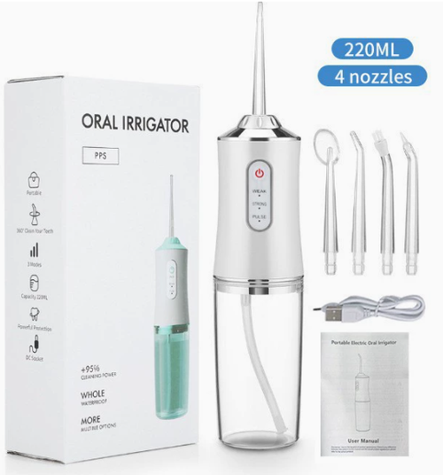 Portable Electric Water Flosser – Rechargeable Handheld Oral Irrigator for Home Use (Removes Tartar)
