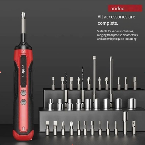 German-Quality Rechargeable Multi-functional Electric Screwdriver — Mini Lithium-Ion Driver — Complete Home Repair, Assembly, and Disassembly Tool Kit German-Quality Electric Screwdriver Set — Compact Rechargeable Lithium-Ion Driver — Essential Tool for Home Maintenance, Disassembly, and Fastening