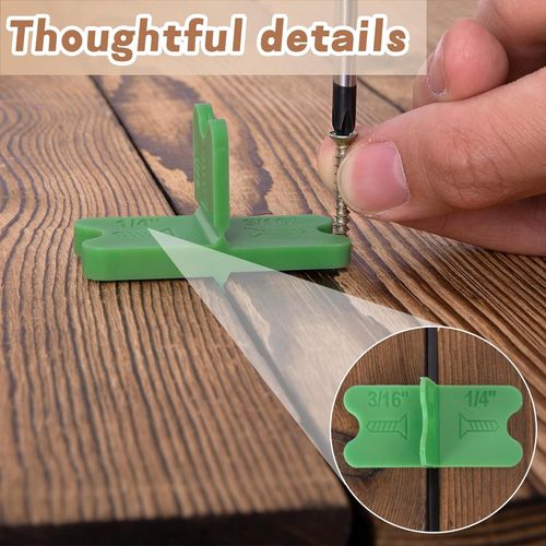 8 Pcs ABS Deck Spacer Tool, 4 Thicknesses Deck Board Spacers for Pressure Treated Lumber, Composite Decking, PVC & Hardwood Boards