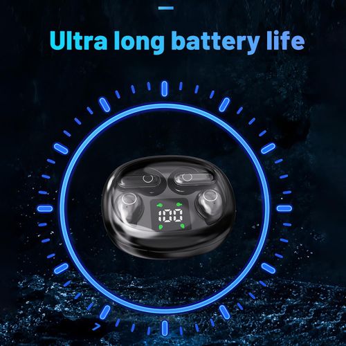 Wireless Bluetooth Headset, Tiny Size Invisible Earbuds, Sleep and Sports Earphones Set, 2 Pairs, Mini and Short Handle Design, for Work Sport Sleeping ﻿ ﻿ (Black)