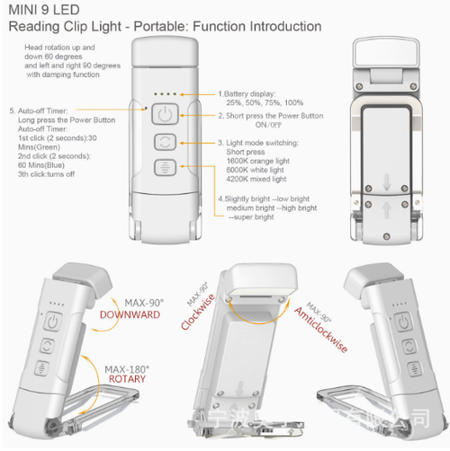 A gentle glow in the palm of your hand—illuminating your reading nook! The ultimate gadget for late-night reading: an ultra-lightweight, portable, USB-rechargeable book clip light that protects your eyes without any harsh glare!