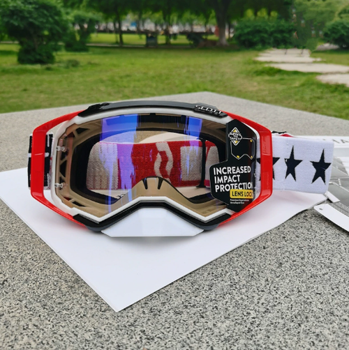 Motocross Goggles,UV Protection Dirt Bike Goggles with Removable Nose Guard for Motorbike,Off Road,ATV,UTV
