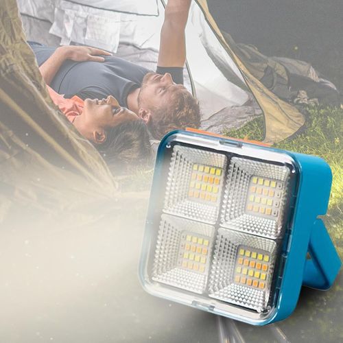 Multifunction Solar Work Light – Portable LED Camping Flashlight – Waterproof Rechargeable Light for Construction Sites, Workshops, Garages, and Car Repairs
