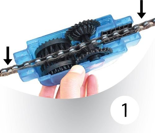 Bicycle Chain Cleaner – Chain Cleaner for fast and mess-free cleaning of all chains – Refillable Bicycle Chain Cleaning Device
