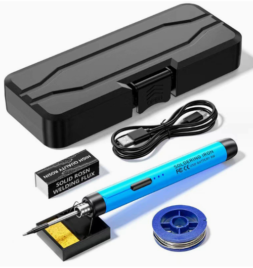 Upgraded USB Portable Soldering Iron 5V 8W Rechargeable Lithium Battery Digital Display Soldering Iron Set. USB Rechargeable Digital Display Soldering Iron 5V 8W Portable 800mAh Lithium Battery Soldering Set.