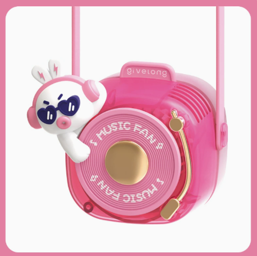 Neckband Mini Bladeless Rechargeable Cute Animal Circus Portable Handheld Fan