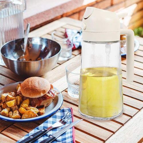 olive oil spray bottle cooking oil sprayer can spritzer air fryer er Baking Dispenser pump Pourer pp white glass bottle foggy