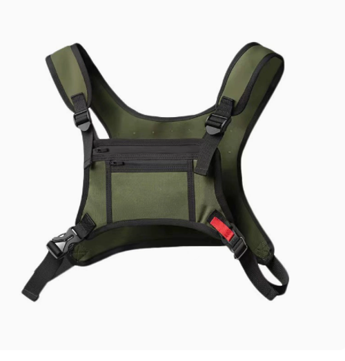Tactical sports vest bag, practical men's chest bag, bravest bag, men's hip-hop street style functional bag