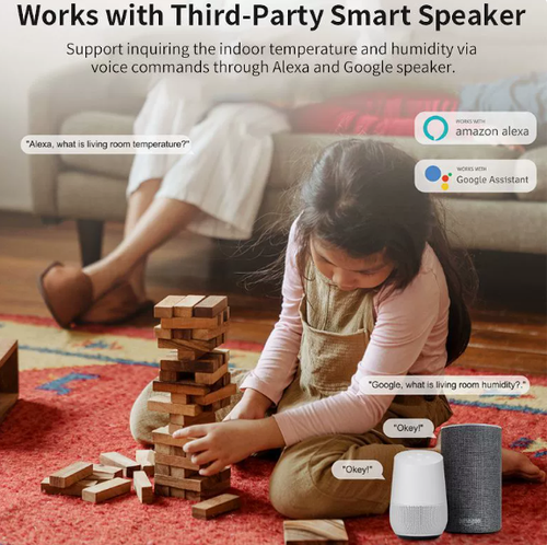 Tuya Smart Wireless Temperature and Humidity Meter – Home Wireless Wi-Fi Temperature and Humidity Sensor